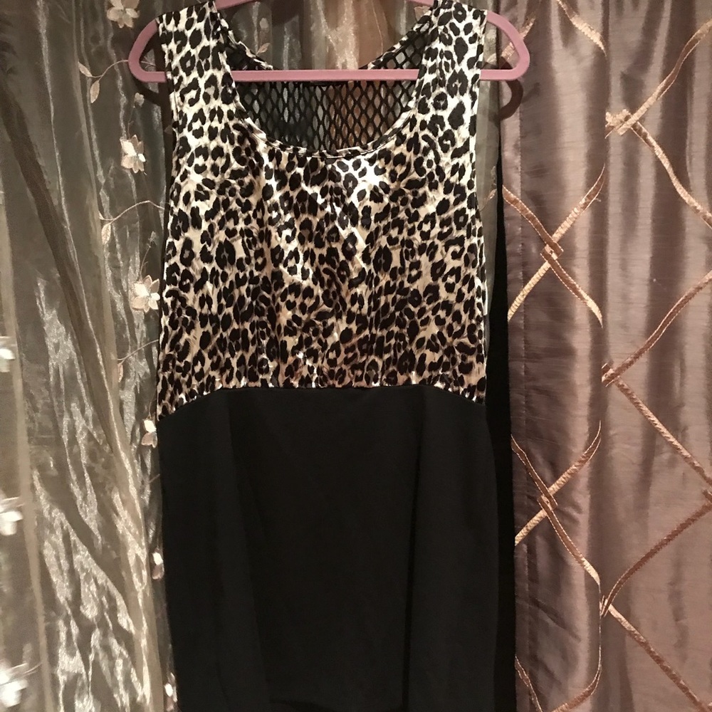 Cute leopard mini dress.